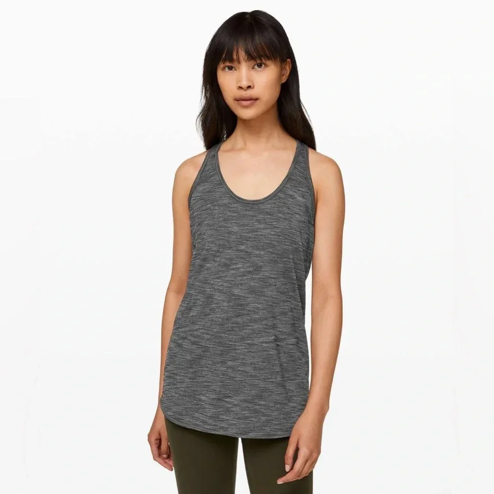 Lululemon Essential Tank Heathered Black